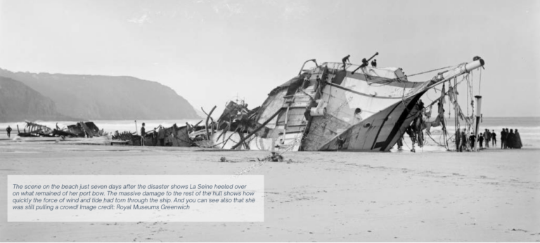 La Seine shipwreck in Perranporth